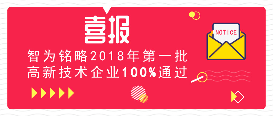 喜報(bào)！智為銘略2018年*一批高新技術(shù)企業(yè)100%通過