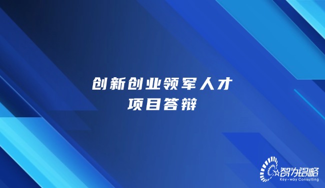創新創業領軍人才項目答辯